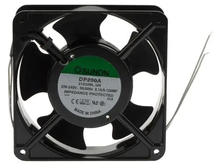 Produktfoto 1 von Sunon DP Axiallüfter, Kugel, 230V ac / 21 W 120 mA, 3150 U/min, 199 m³/h 120 mm 120mm 38 mm