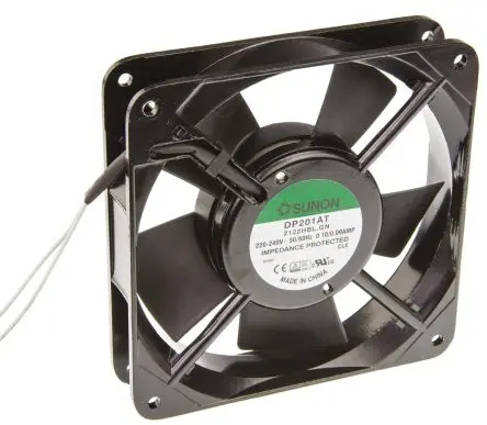 Produktfoto 1 von Sunon DP Axiallüfter, Kugel, 230V ac / 18 W 90 mA, 2500 U/min, 136 m³/h 120 mm 120mm 25 mm