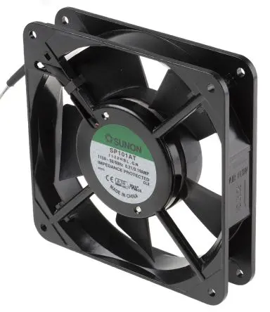 Produktfoto 1 von Sunon SP Axiallüfter, Kugel, 115V ac / 18 W 190 mA, 2500 U/min, 136 m³/h 120 mm 120mm 25 mm
