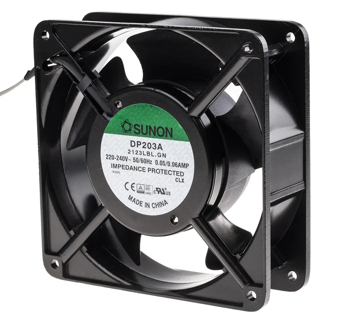 Produktfoto 1 von Sunon DP AC-Axiallüfter, Kugellager, 230 V ac / 10W, 120 x 120 x 38mm, 2300U/min, 132.5m³/h