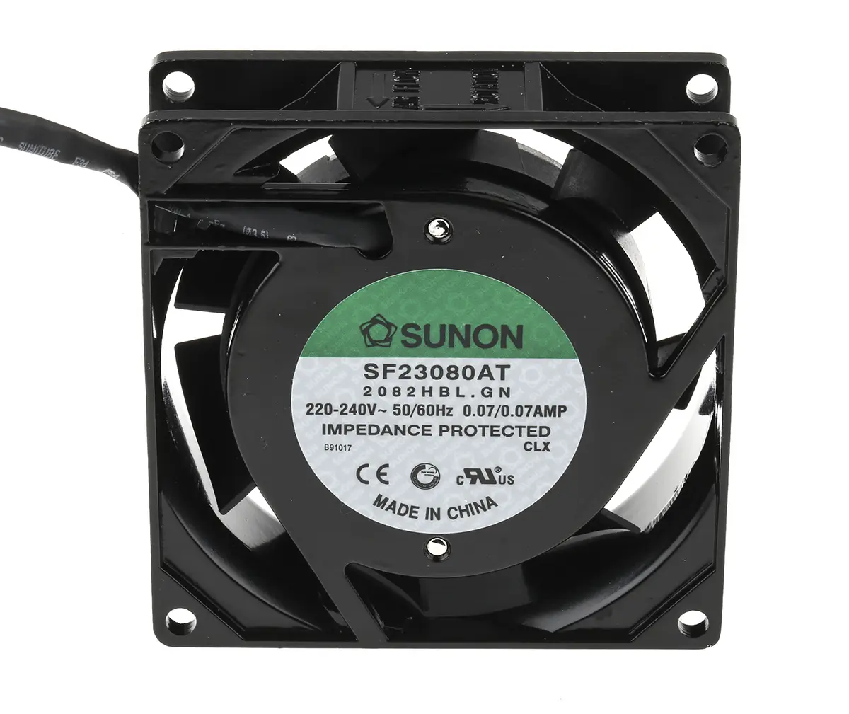 Produktfoto 1 von Sunon SF AC-Axiallüfter, Kugellager, 230 V ac / 13.5W, 80 x 80 x 25mm, 2900U/min, 31m³/h