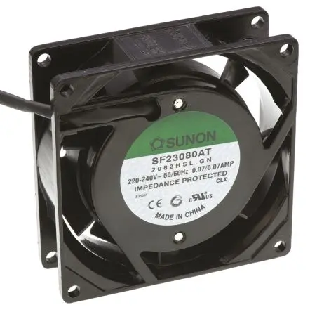 Produktfoto 1 von Sunon SF Axiallüfter, Hülse, 230V ac / 13.5 W 70 mA, 2750 U/min, 28.9 m³/h 80 mm 80mm 25 mm