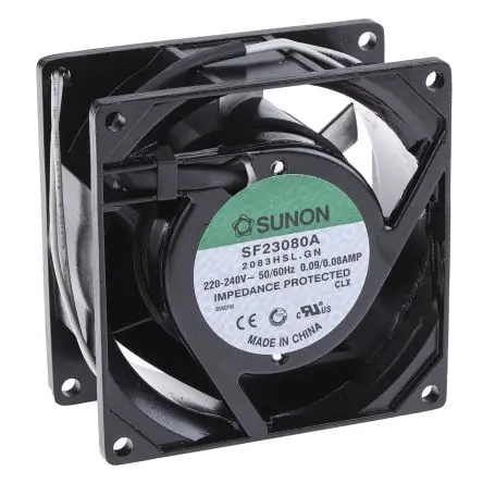 Produktfoto 1 von Sunon SF Axiallüfter, Hülse, 230V ac / 16 W 80 mA, 2750 U/min, 39.1 m³/h 80 mm 80mm 38 mm