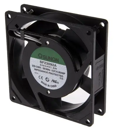 Sunon SF Axiallüfter, Hülse, 230V ac / 14 W 60 mA, 2750 U/min, 49.3 m³/h 92 mm 92mm 25 mm
