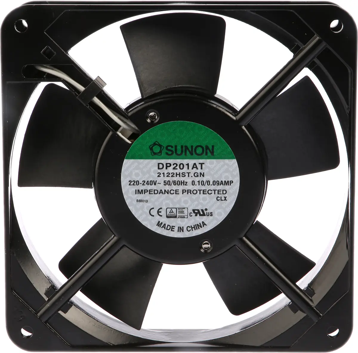 Produktfoto 1 von Sunon DP AC-Axiallüfter, Gleitlager, 230 V ac / 19W, 120 x 120 x 25mm, 2300U/min, 109m³/h