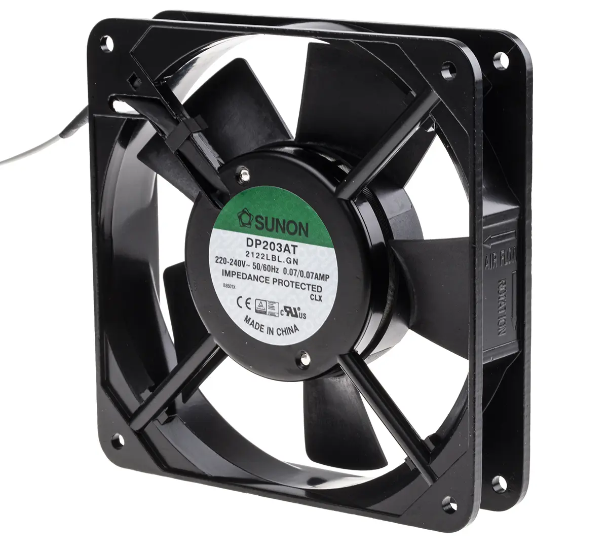 Produktfoto 1 von Sunon DP AC-Axiallüfter, Kugellager, 230 V ac / 13W, 120 x 120 x 25mm, 1900U/min, 91.8m³/h