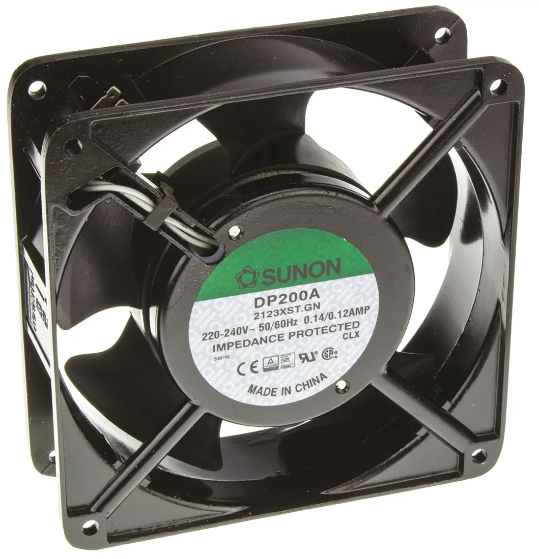 Produktfoto 1 von Sunon DP AC-Axiallüfter, Gleitlager, 230 V ac / 21W, 120 x 120 x 38mm, 3100U/min, 161.4m³/h