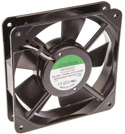 Produktfoto 1 von Sunon DP Axiallüfter, Hülse, 230V ac / 13 W 70 mA, 1800 U/min, 78.2 m³/h 120 mm 120mm 25 mm