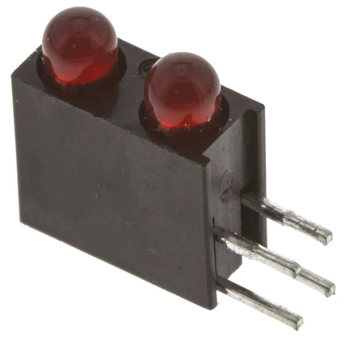 Dialight 553 LED Anzeige, Printmontage Rot 2 x LEDs gewinkelt 5 mm (T-1 3/4) 4-Pins 3 V 45 °