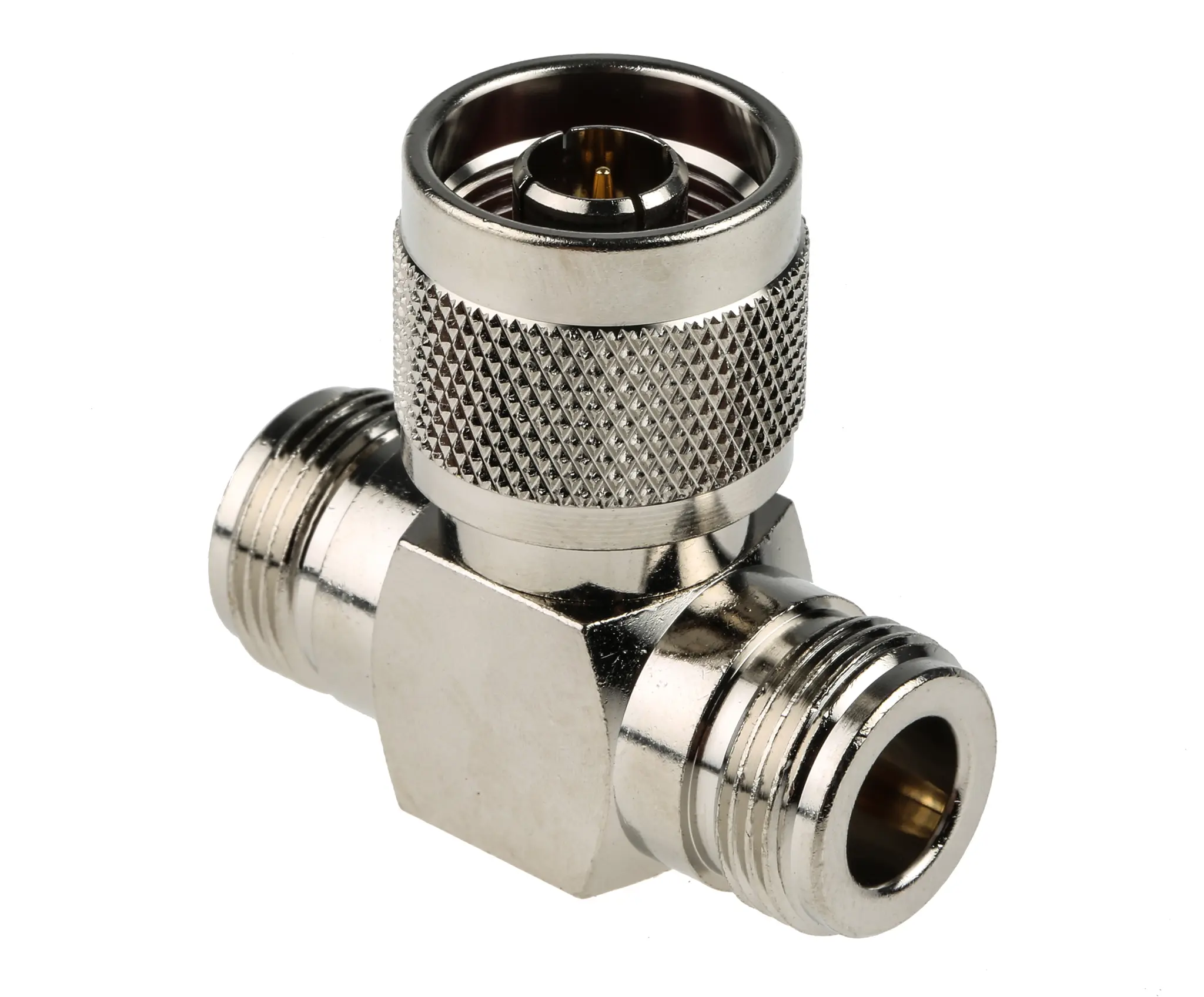 Produktfoto 1 von RS PRO HF Adapter, 50 Ω, T, 11GHz Stecker Buchse, Koaxial Nennspannung