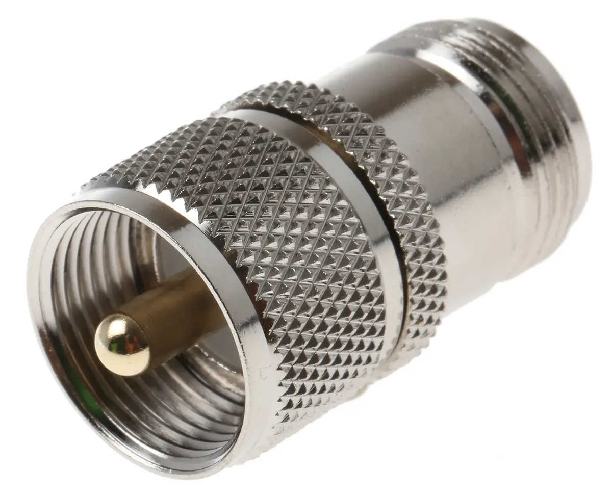Produktfoto 1 von RS PRO HF Adapter, 50 Ω, Gerade, 300MHz Stecker Buchse, Koaxial Nennspannung
