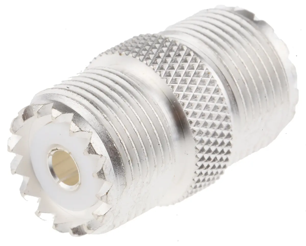 Produktfoto 1 von RS PRO HF Adapter, 50 Ω, Gerade, 500MHz Buchse Buchse, Koaxial Nennspannung