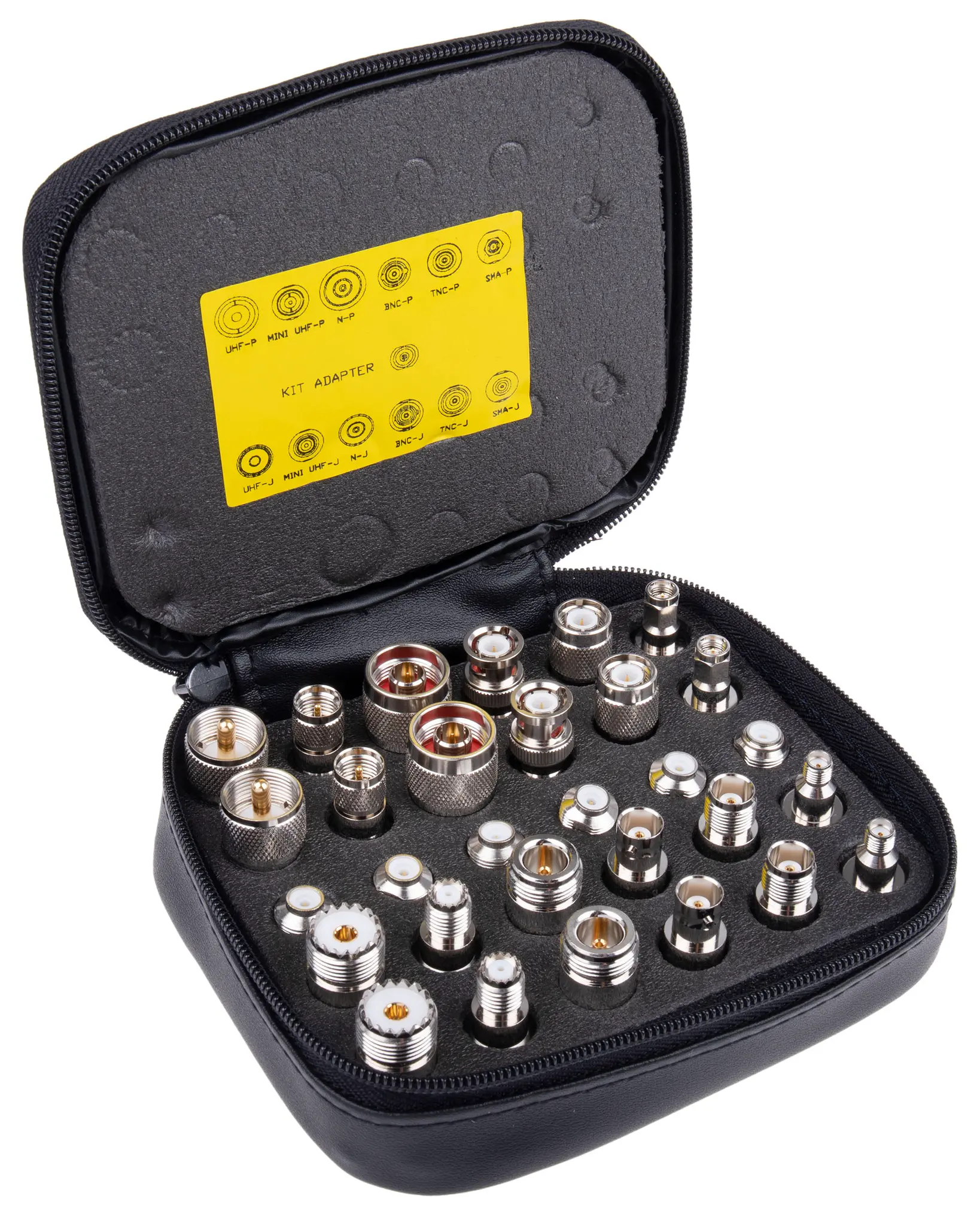 Produktfoto 1 von RS PRO HF-Steckverbindersatz Adapter 30-HF-Koaxialadapter zum Verbinden der Serien BNC, UHF, Mini UHF, N, TNC und SMA.