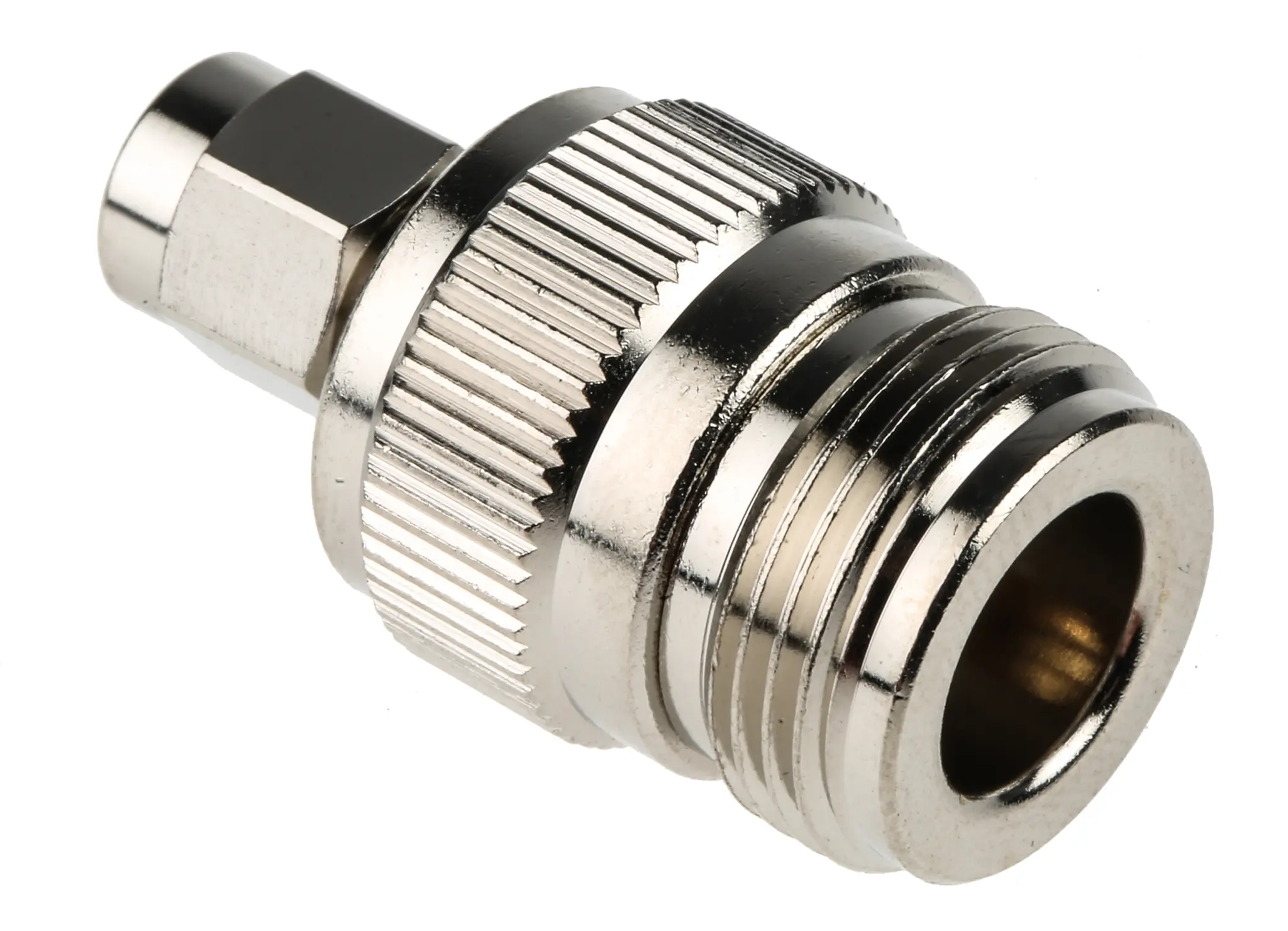 Produktfoto 1 von RS PRO HF Adapter, 50 Ω, Gerade, 11GHz Stecker Buchse, Koaxial SMA