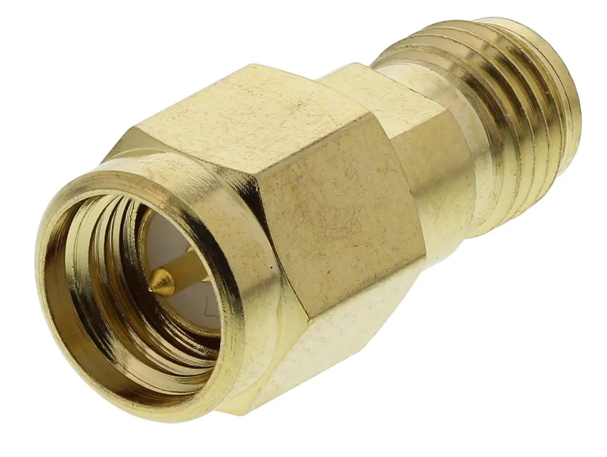 Produktfoto 1 von RS PRO HF Adapter, 50 Ω, Gerade, 18GHz Stecker Buchse, Koaxial SMA