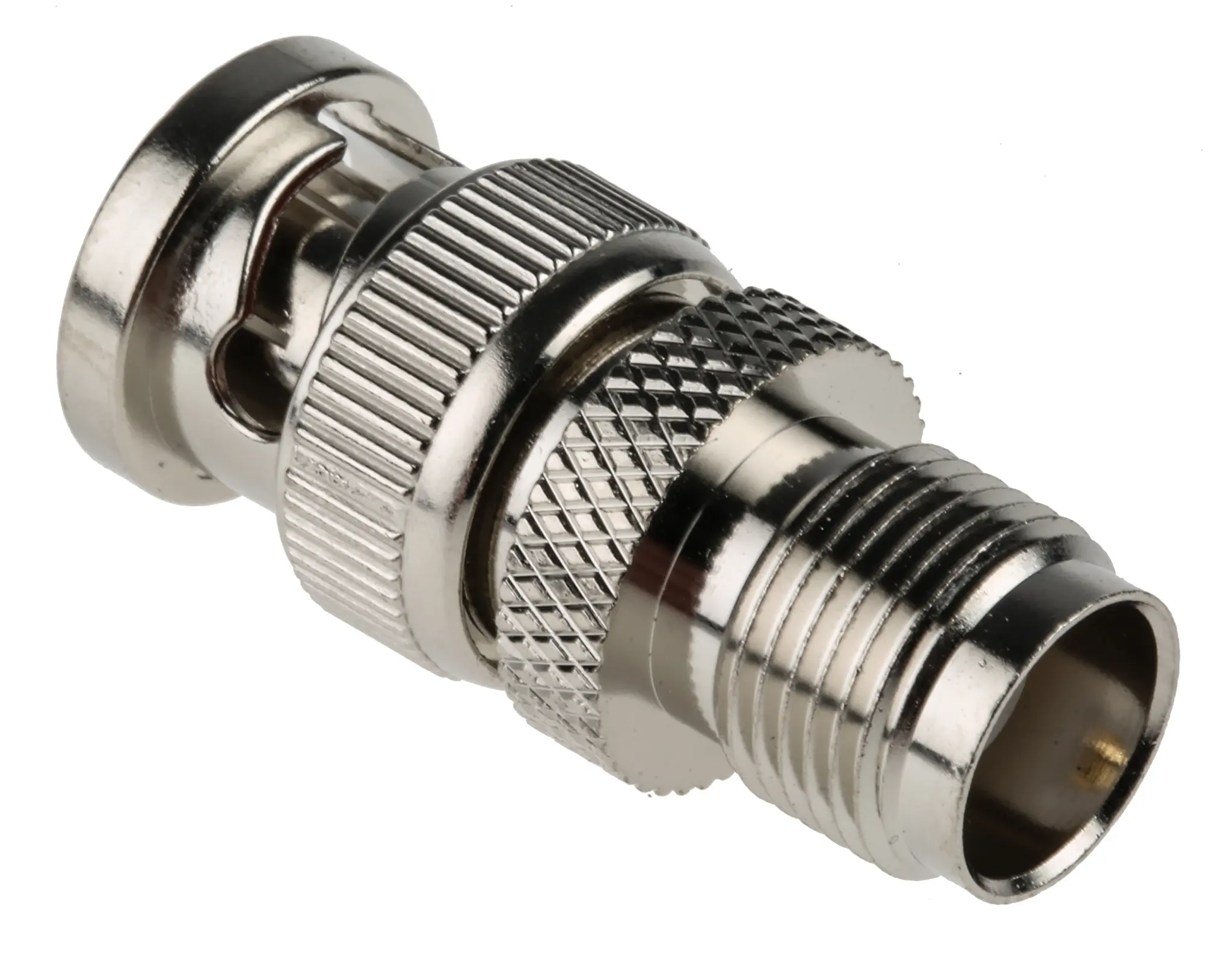 Produktfoto 1 von RS PRO HF Adapter, 50 Ω, Gerade, 4GHz Stecker Buchse, Koaxial Nennspannung
