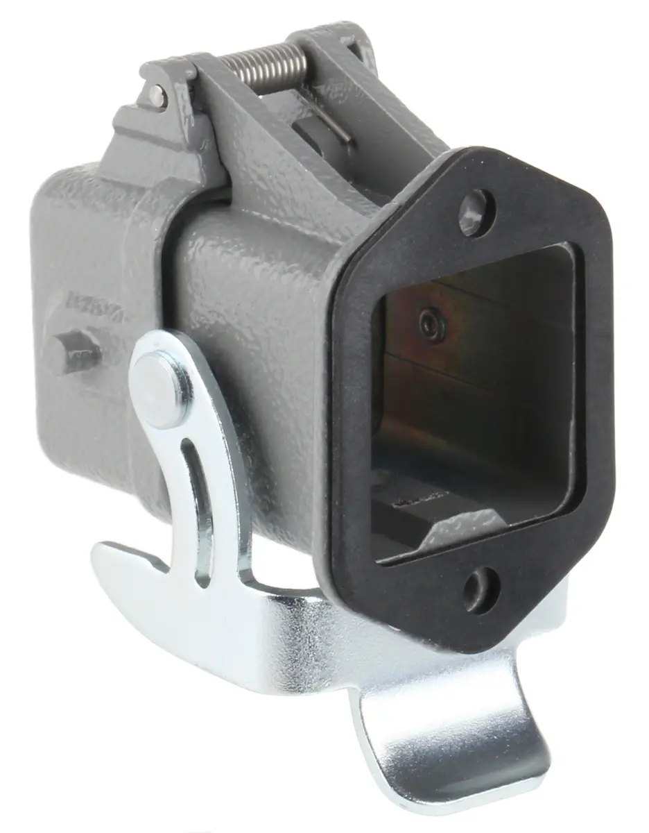 Produktfoto 1 von HARTING HAN Gehäuse für robusten Stromversorgungsstecker 1 Hebel 1, Oberfläche 3 A Steckverbindersockel, IP65