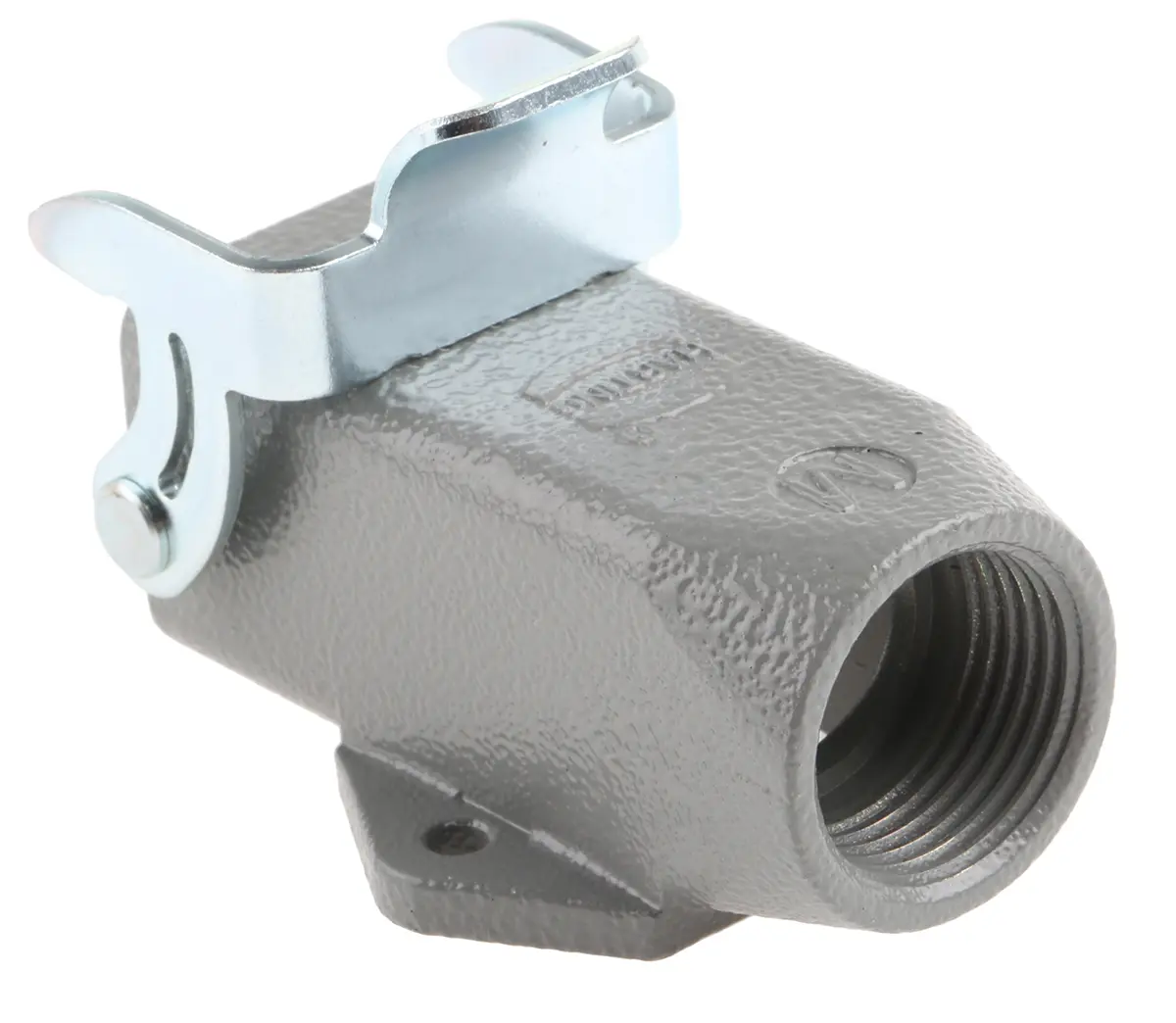 Produktfoto 1 von HARTING Han A Gehäuse für robusten Stromversorgungsstecker 1 Hebel 1, Schraubanschlussklemme 3A Steckverbinderkappe,