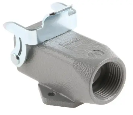 Produktfoto 1 von HARTING Han A Gehäuse für robusten Stromversorgungsstecker 1 Hebel 1, Schraubanschlussklemme 3A Steckverbinderkappe,