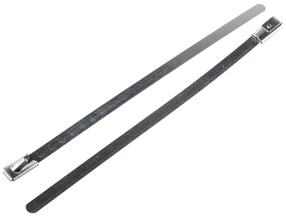 Produktfoto 1 von RS PRO Edelstahl 316 Kabelbinder Kugelverschluss Metallisch 4.6 mm x 125 mm