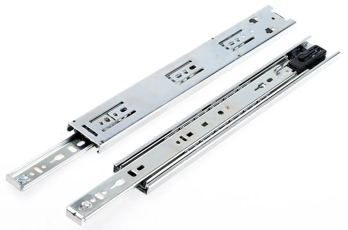 Produktfoto 1 von Accuride Teleskopschiene, Stahl zinkplattiert, DZ3832, 50kg max., 12.7 mm breit, 45.7 mm hoch, 350 mm tief