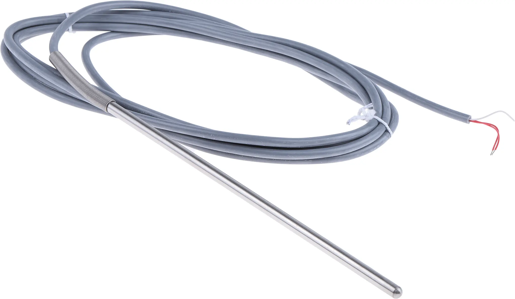 Produktfoto 1 von Correge Pt100 Widerstandsthermometer Edelstahl Ø 6 mm 3 x 200 mm Classe A, -50 °C → 200 °C, 3 m Leitung
