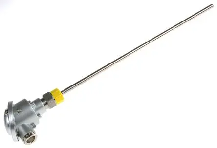 RS PRO Pt100 Widerstandsthermometer Edelstahl Ø 5 mm 3 x 350 mm Classe B, -50 °C → 250 °C, 3 m Leitung