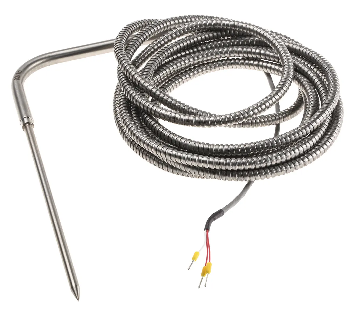 Produktfoto 1 von Correge Pt100 Widerstandsthermometer Edelstahl Ø 5 mm 3 x 150 mm Classe B, -50 °C → 250 °C, 3 m Leitung