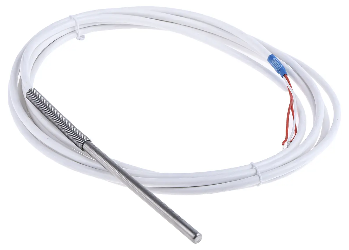 Produktfoto 1 von Jumo PT100 Sensorelement Widerstandsthermometer Ø 6mm x 100mm, -50°C → +180°C, 3m Leitung