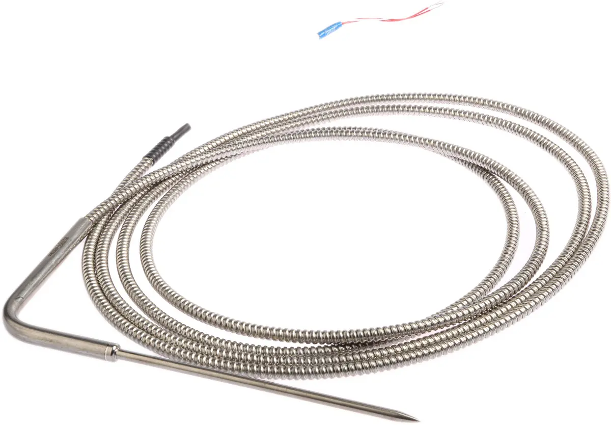 Produktfoto 1 von Jumo PT100 Sensorelement Widerstandsthermometer Ø 5mm x 150mm, -50°C → +260°C, 3m Leitung