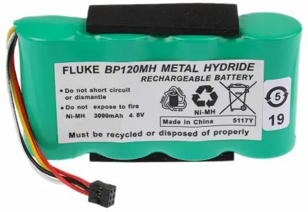 Fluke Oszilloskop-Akkupack BP120 Oszilloskop-Akkupack für Serie 120, Serie 43, Serie 43B, Nickel-Metallhydrid
