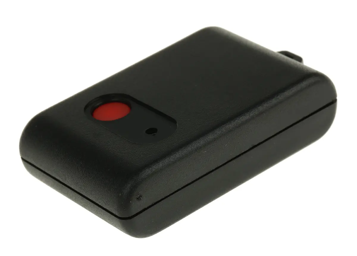 Produktfoto 1 von CAMDENBOSS Tragbares Gehäuse, ABS, 36 mm Eingebautes Batteriefach, 57 mm, H. 16 mm, Schwarz, IP54