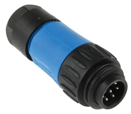 Produktfoto 1 von Amphenol Industrial Ecomate M 30 mm Standard Rundsteckverbinder Stecker 6-polig Stecker 10A Kabel IP67