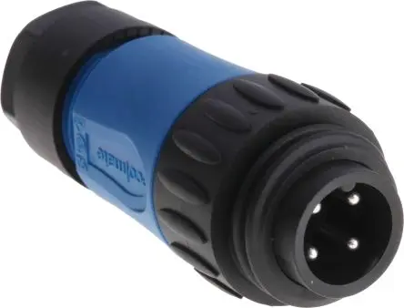 Produktfoto 1 von Amphenol Industrial Ecomate M 30 mm Standard Rundsteckverbinder Stecker 3-polig Stecker 16A Kabel IP67