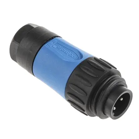 Produktfoto 1 von Amphenol Industrial Ecomate M 30 mm Standard Rundsteckverbinder Stecker 3-polig Stecker 16A Kabel IP67