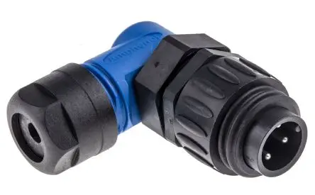 Produktfoto 1 von Amphenol Industrial Ecomate M 30 mm Standard Rundsteckverbinder Stecker 3-polig Stecker 16A Kabel IP67