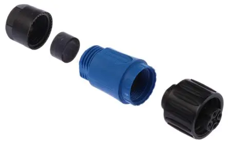 Produktfoto 1 von Amphenol Industrial Ecomate M 30 mm Standard Rundsteckverbinder Buchse 3-polig Buchse 16A Kabel IP67