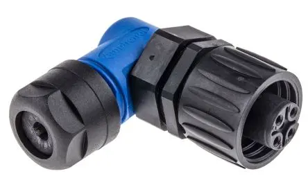 Produktfoto 1 von Amphenol Industrial Ecomate M 30 mm Standard Rundsteckverbinder Buchse 3-polig Buchse 16A Kabel IP67