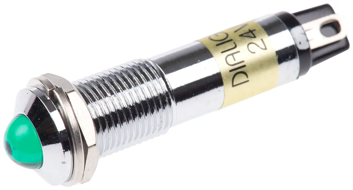 Dialight 609 Grün Anzeige, Lötanschluss 24V dc 9 mm