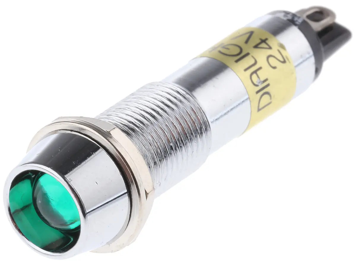 Produktfoto 1 von Dialight 609 Grün Anzeige, Lötanschluss 24V dc 9 mm