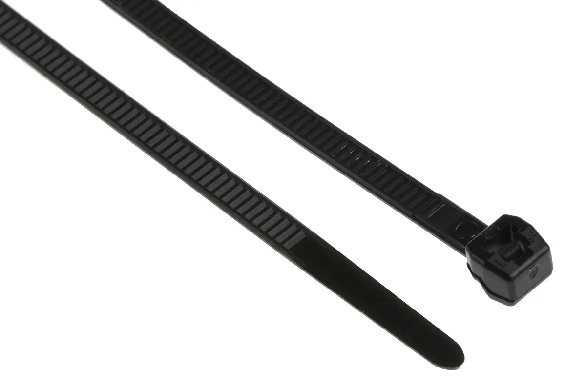 Produktfoto 1 von HellermannTyton T30LOS Nylon 6.6 Kabelbinder Nicht lösbar Schwarz 3.4 mm x 200 mm
