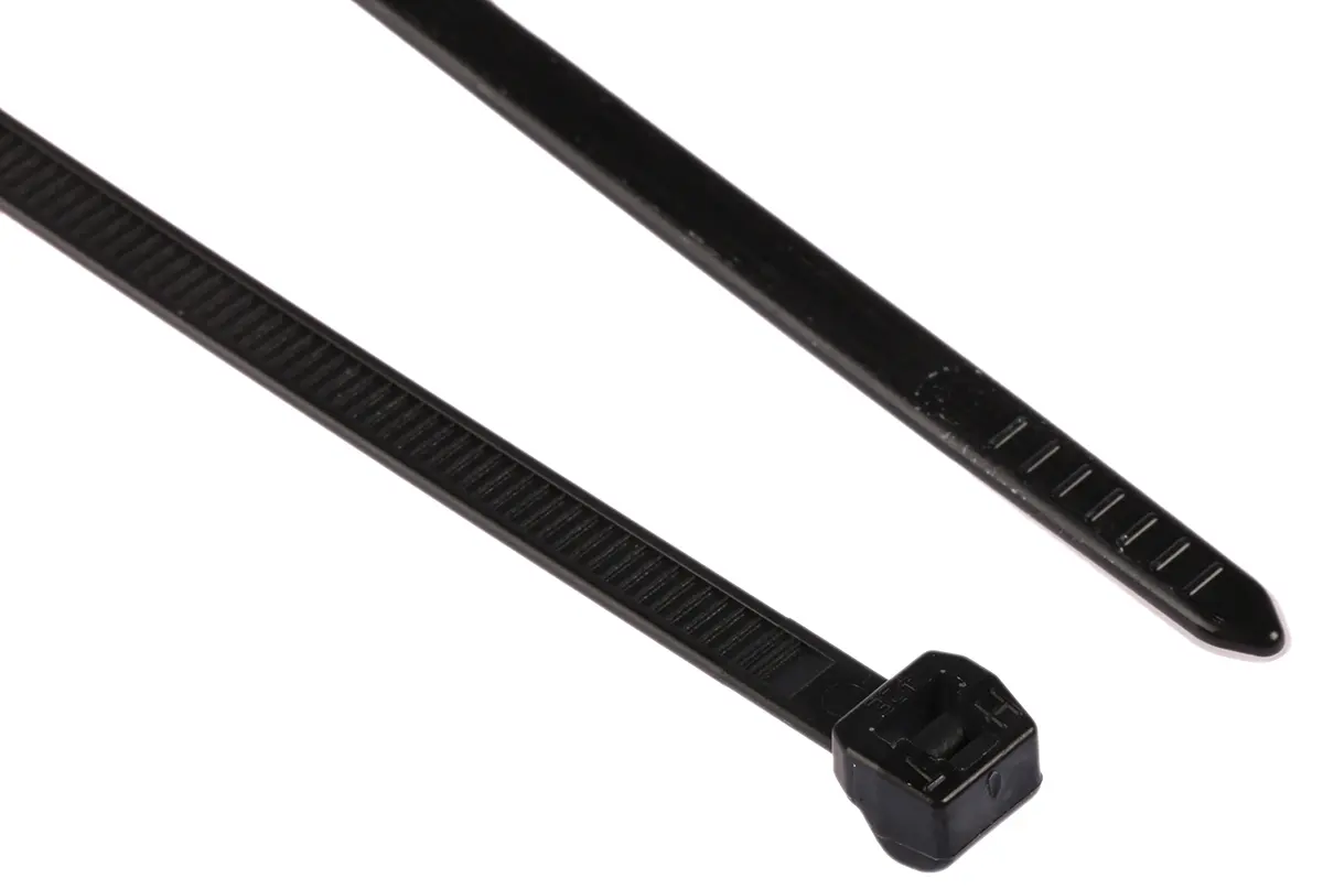 Produktfoto 1 von HellermannTyton T50MOS Nylon 6.6 Kabelbinder Nicht lösbar Schwarz 4.6 mm x 245 mm