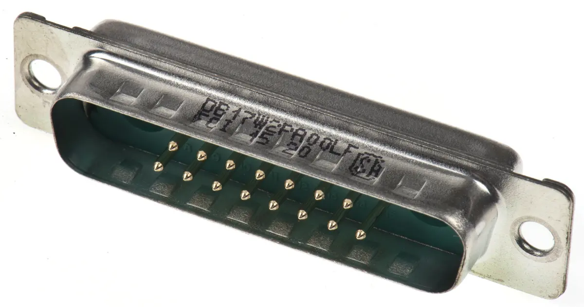 Amphenol Communications Solutions DW D-Sub-Steckverbinder Gerade, 17-polig, Crimpbefestigung, mit Montagebohrung