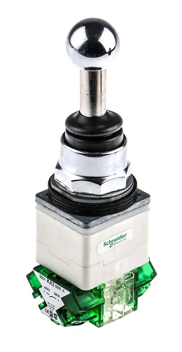 Produktfoto 1 von Schneider Electric Harmony 9001K Joystick, 2-Achsen Langsam öffnend, 1-poliger Schließer / 3 A @ 240 V ac, 550 mA @
