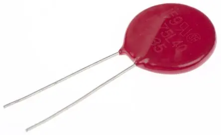 Produktfoto 1 von Littelfuse LA Varistor Metalloxid-Varistor, 900 pF, 430 V / 100 A 2700 V, 6500 A max., Scheibe Gehäuse, Ø 20 mm, 5.6 mm,