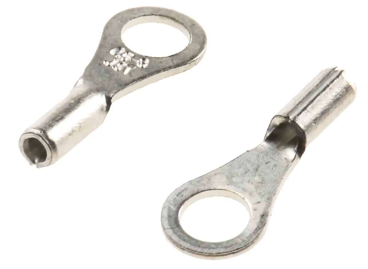 JST R Ringkabelschuh, Unisoliert 26 AWG, Grau, 22 AWG max.AWG, aussen ø 5.2 mm, innen ø 3.2 mm, 3 mm