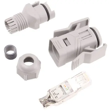 Produktfoto 1 von Phoenix Contact VS-08-RJ45-5-Q/IP67 Stecker Cat.5 RJ45-Steckverbinder, 1-Port 8-polig Abgeschirmt Kabel Gerade