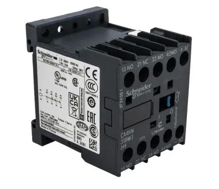 Produktfoto 1 von Schneider Electric TeSyS CA Schütz 24V dc-Spule, 4-polig, 690V ac / 10 A 24V dc 3 Schließer, 1 Öffner Steuerrelais