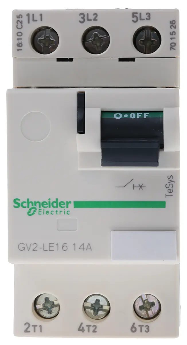 Produktfoto 1 von Schneider Electric TeSys GV2L Motorschutzschalter, 14 A 89mm x 44.5mm