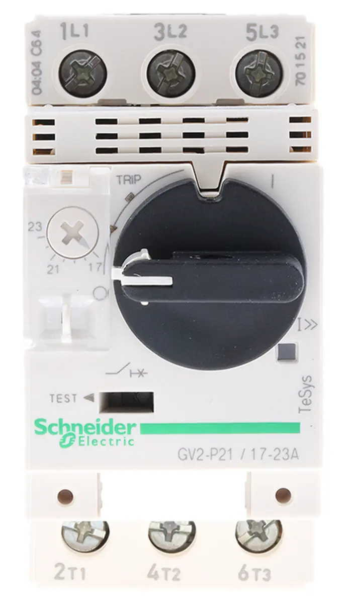 Produktfoto 1 von Schneider Electric TeSys GV2P Motorschutzschalter, 17 → 23 A 89mm x 44.5mm